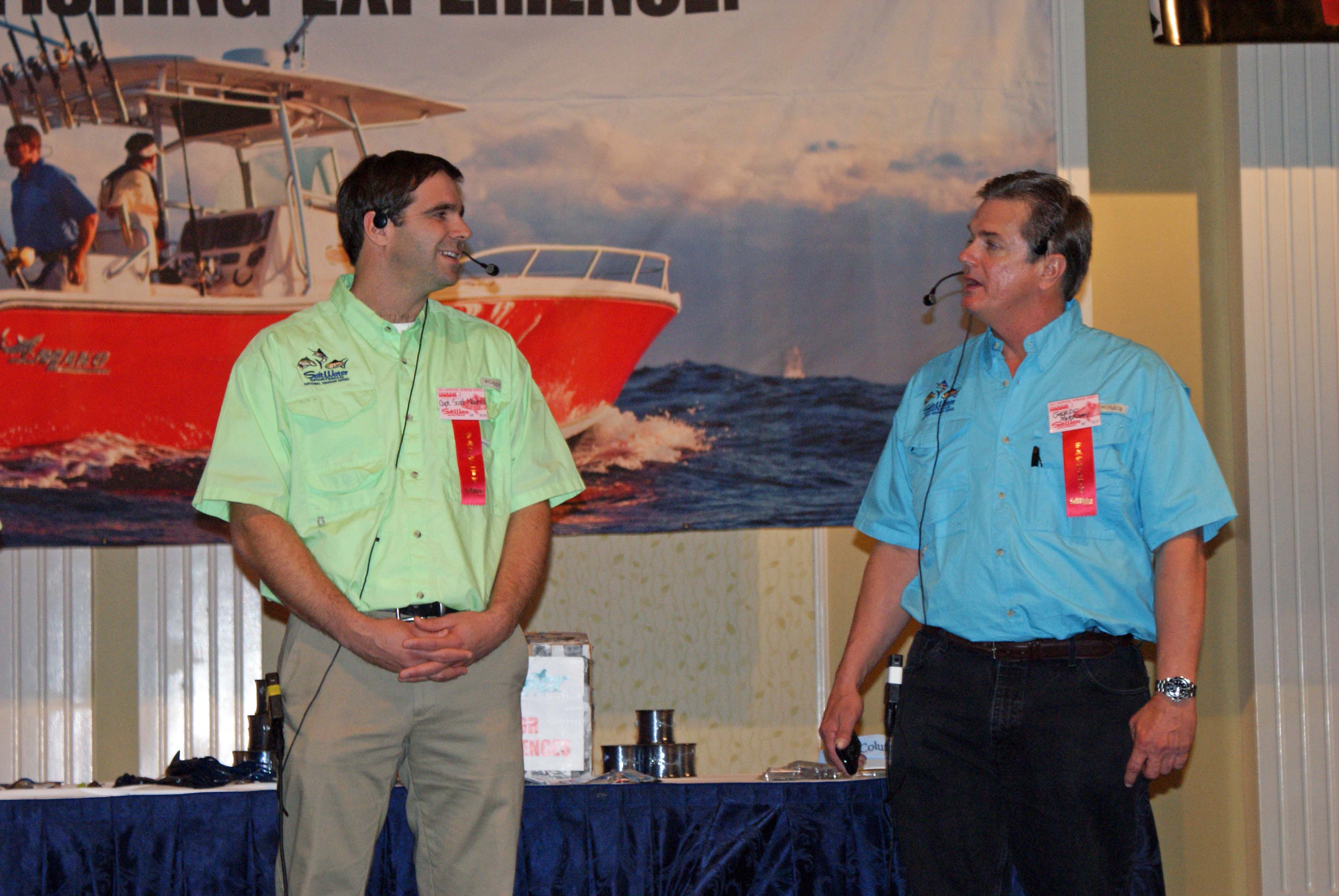 Saltwater Sportsman seminar series in Atlantic city featured capt. scott discussing flounder fishing in the back bay and atlantic ocean.